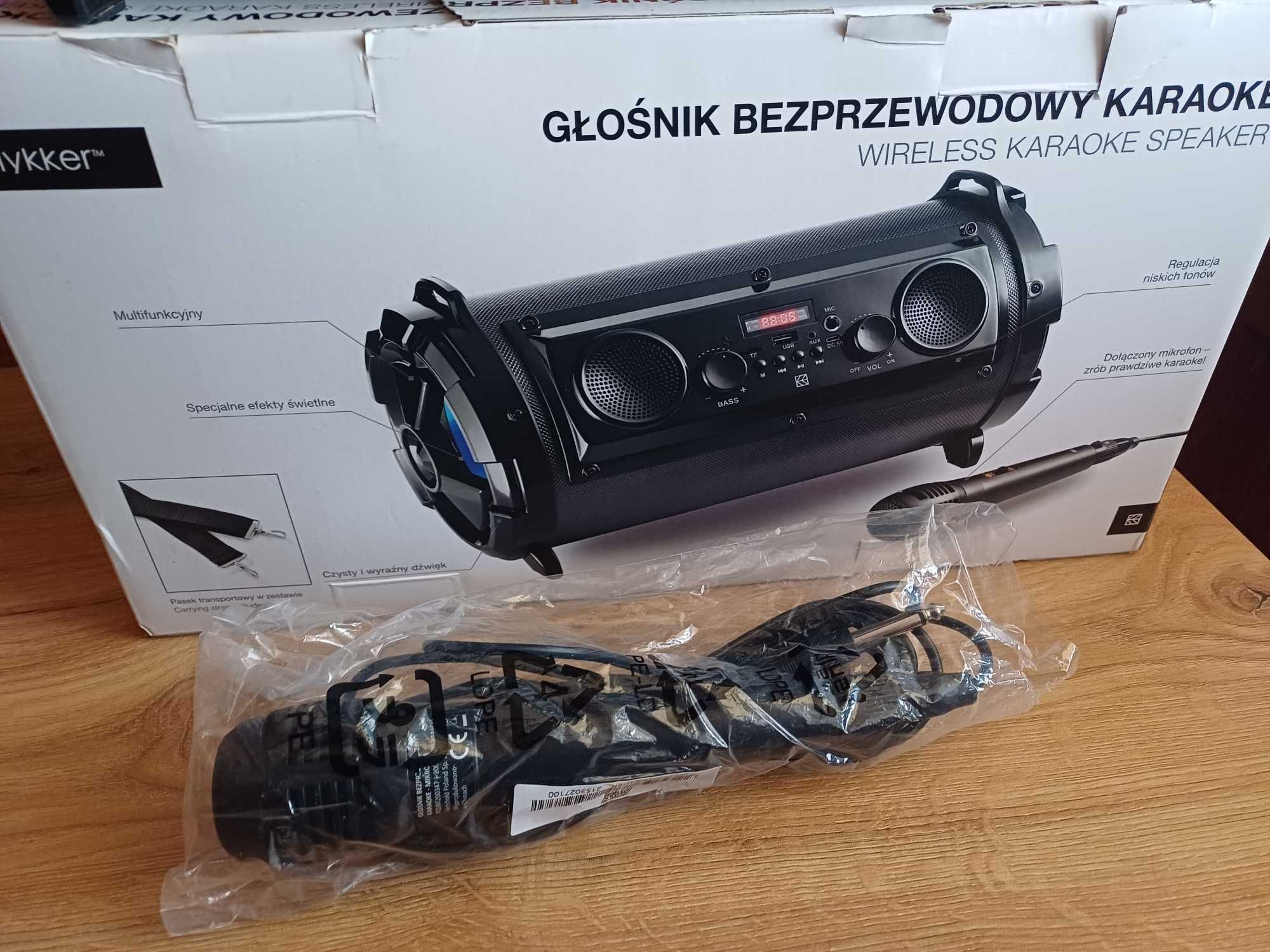 Głośnik bezprzewodowy karaoke + mikrofon