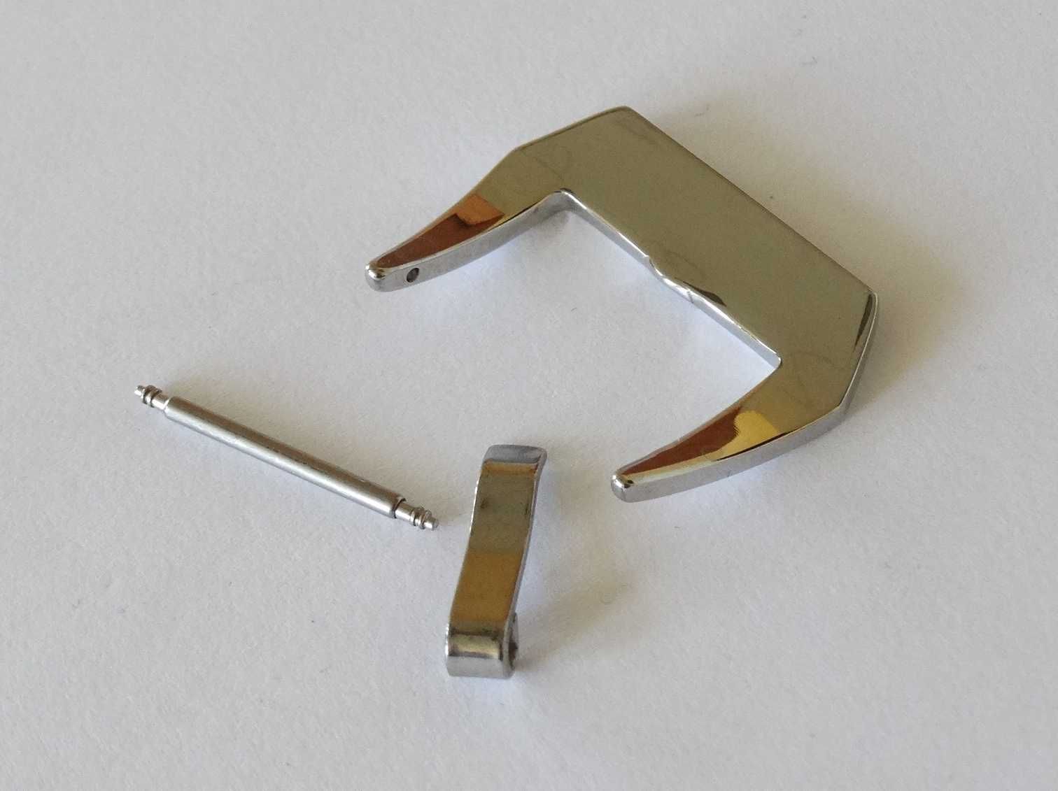 Klamra do zegarka pre-v 22mm stal nierdzewna połysk srebrny kolor