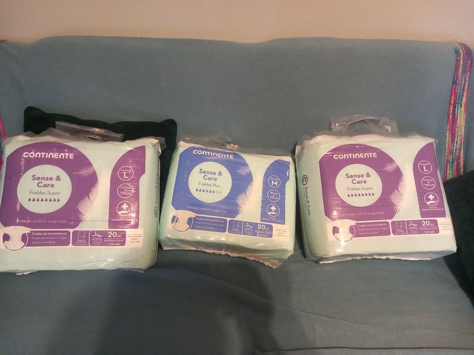 3 Packs Fraldas Adultos 60