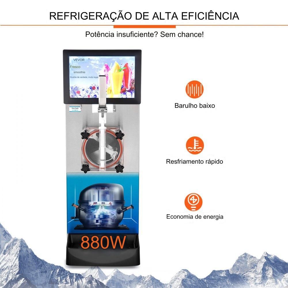 Máquina de Slushy 8L, 1200W, Comercial