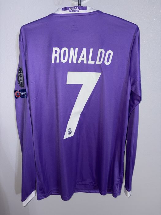 Koszulka Ronaldo Real Madryt fioletowa z naszywka ligi mistrzow