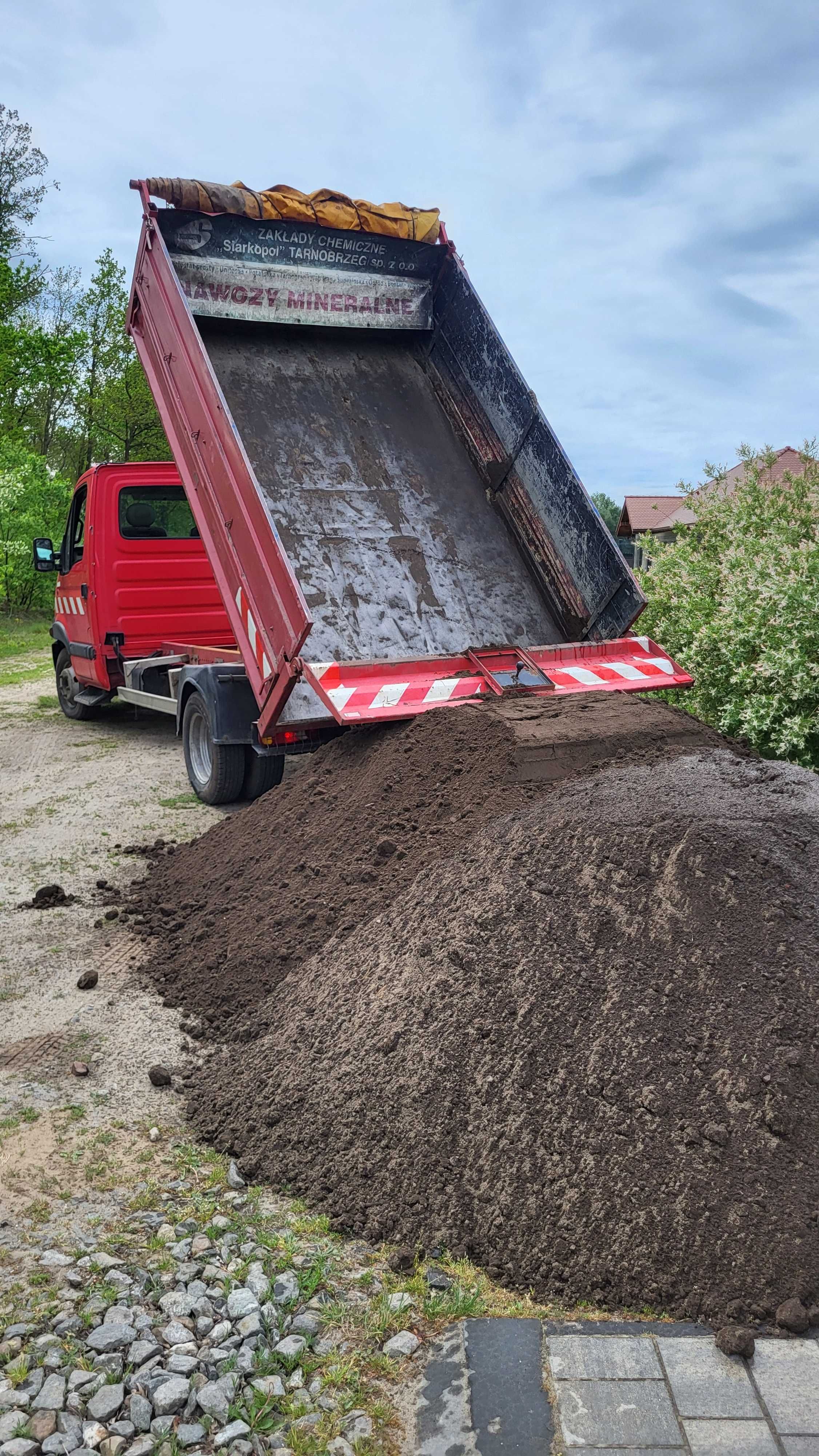 Usługi koparką, koparko-ładowarką,prace ziemne,transport ziemi piasek