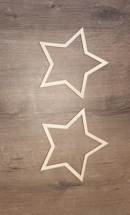Zestaw gwiazd, obręcze drewniane, bazy do makramy DIY 56 el.