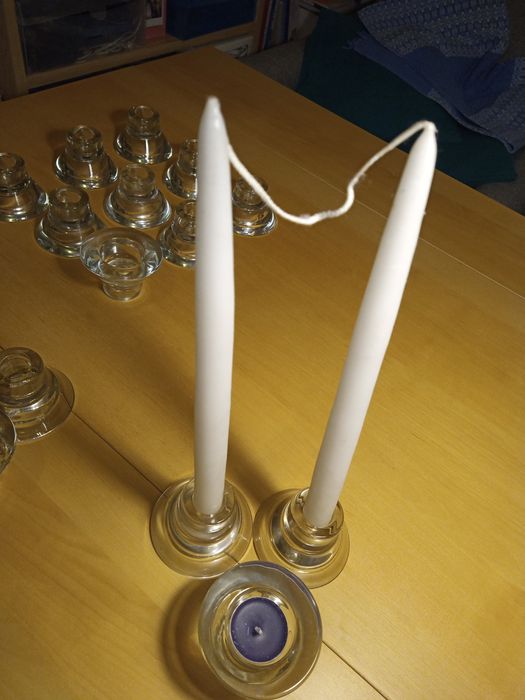 Świeczniki szklane 16 szt