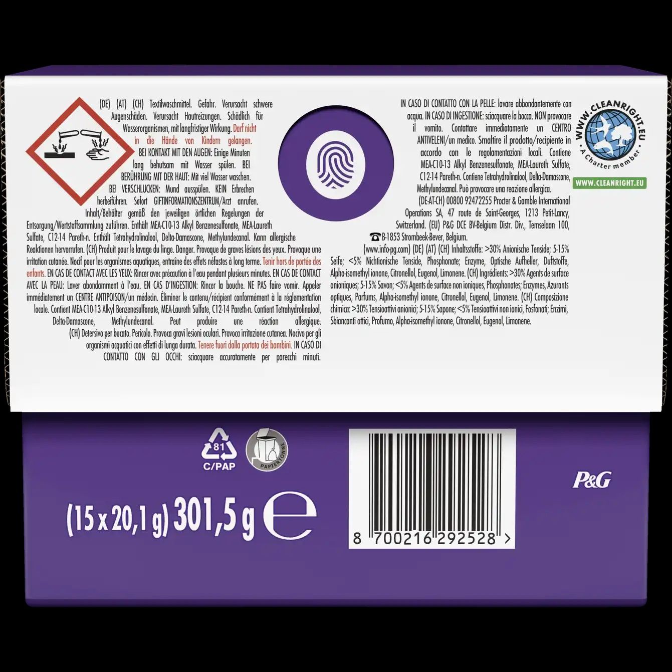 Kapsułki do prania Lenor Amethyst color 3x15 sztuk z Niemiec