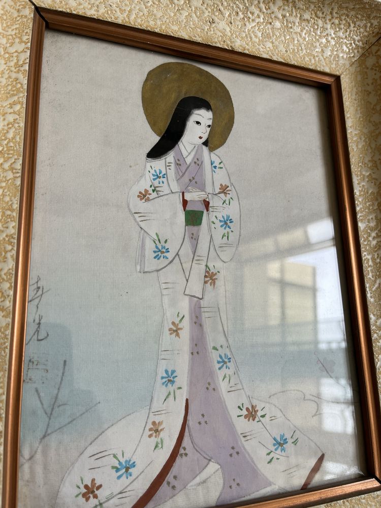 Obraz na jedwabiu malarstwo orientalne Chiny