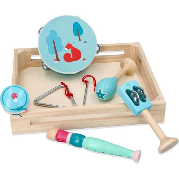 Drewniany Zestaw Muzyczny Z Wiewiórką