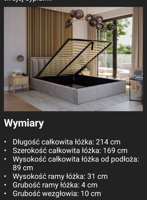 Łóżko tapicerowane 160x200