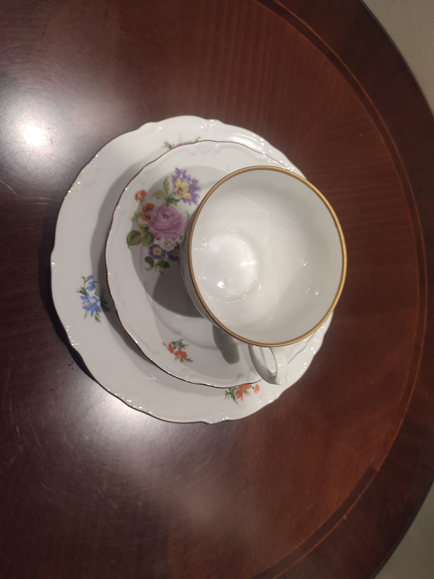 Śliczne stare trio porcelana Lichte