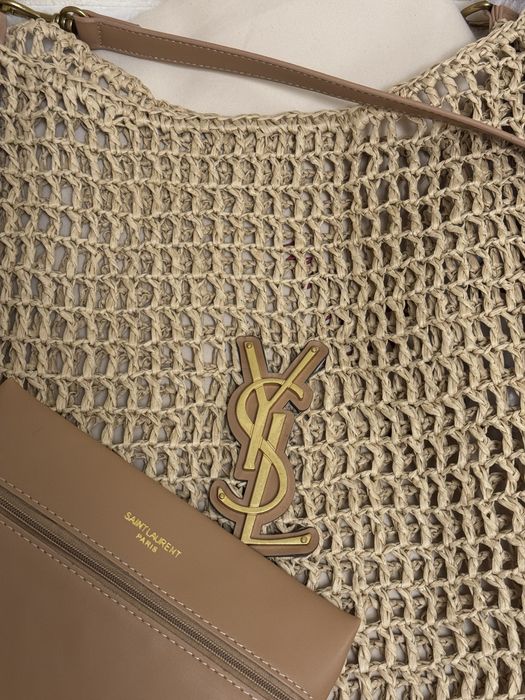 Вʼязана літня-пляжна сумка yves saint laurent