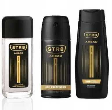 ZESTAW STR8 AHEAD dezodorant DNS 75 ml+Deo 150 +żel pod prysznic 400ml