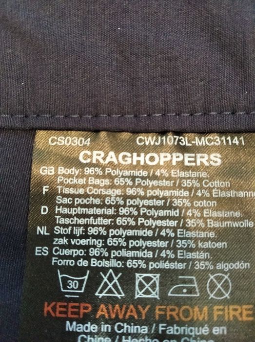 Spodnie spodenki trekkingowe damskie Craghoppers Prostretch roz 38 ZIP