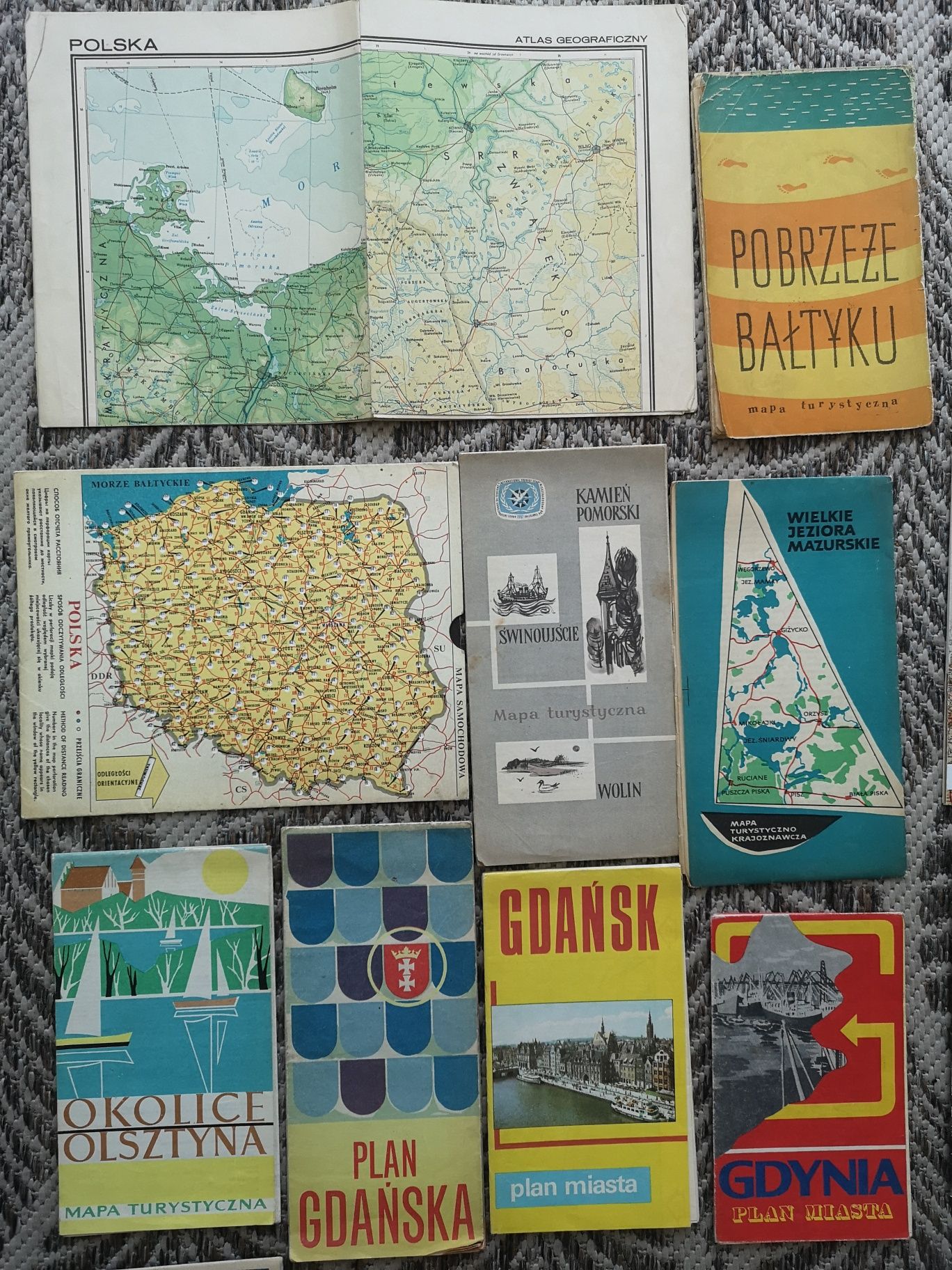 Stare mapy Polski Zakopane Tatry Gdańsk Gdynia