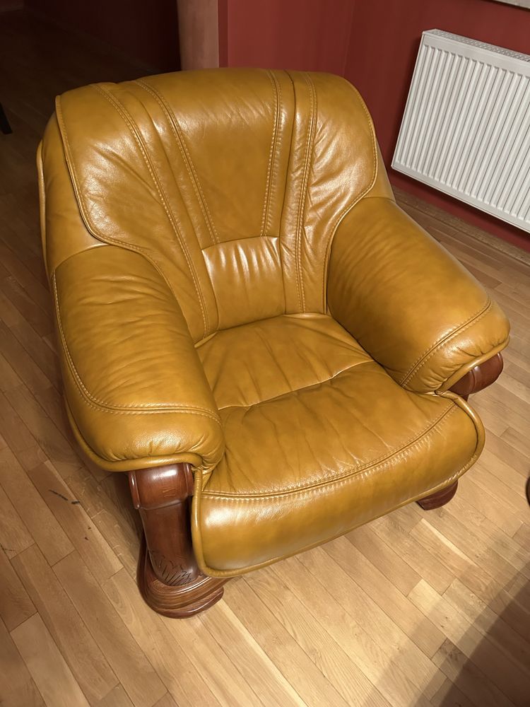 Komplet wypoczynkowy skóra