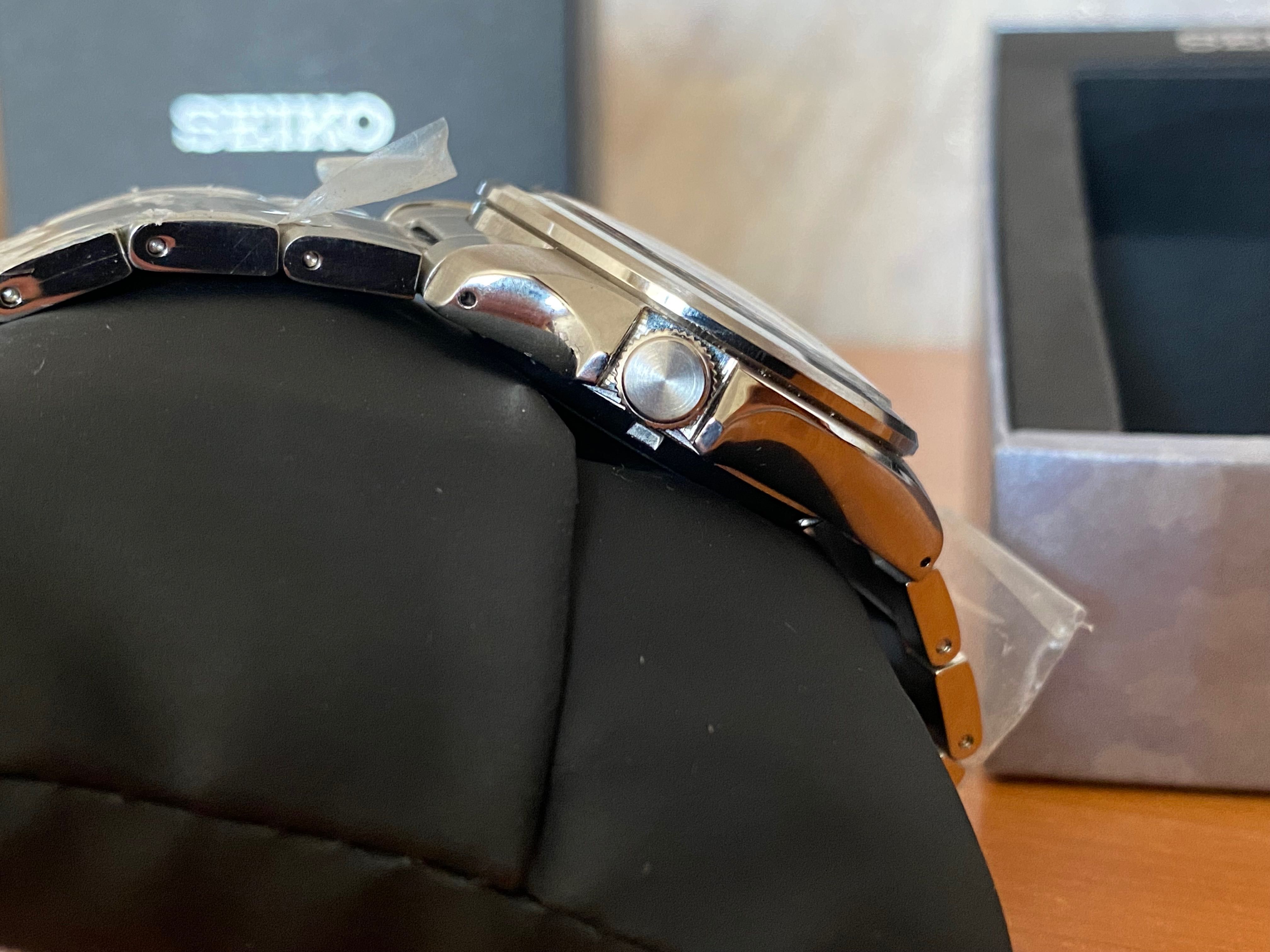 Seiko 5 SRPE57 сапфір сапфир sapphire годинник механічний часы мужские