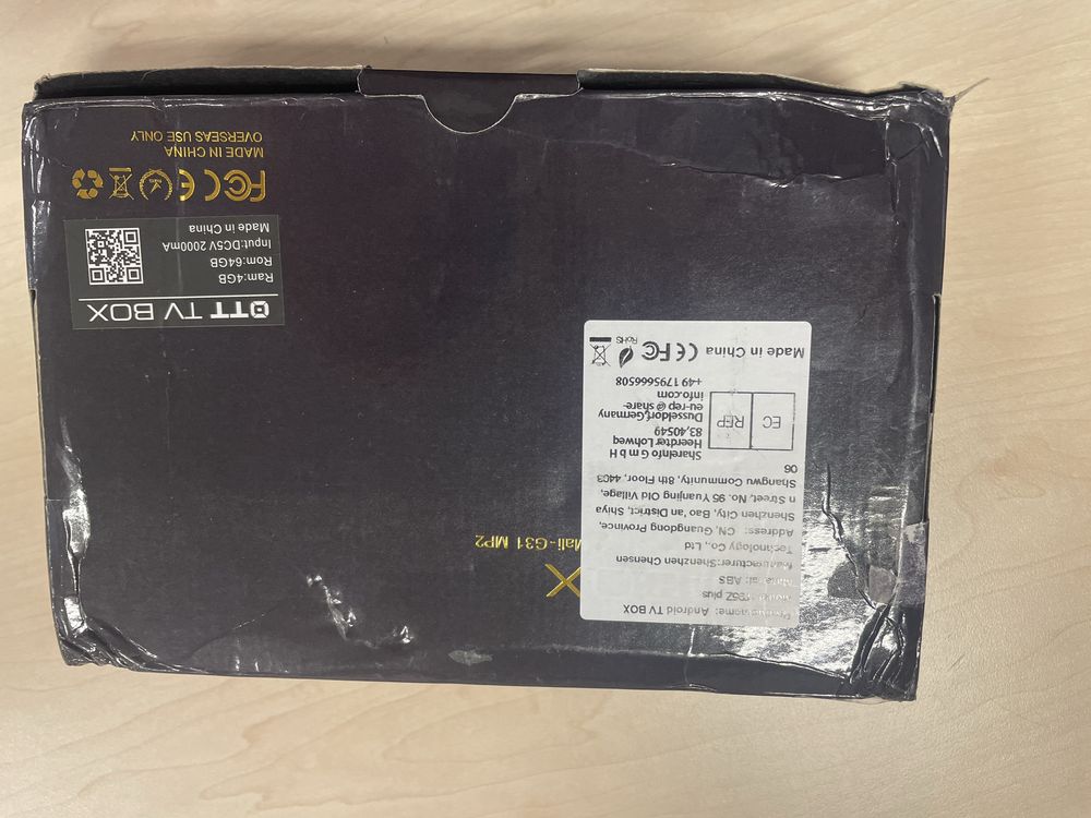 TV Box Android 4GB Ram e 64 GB DE Rom