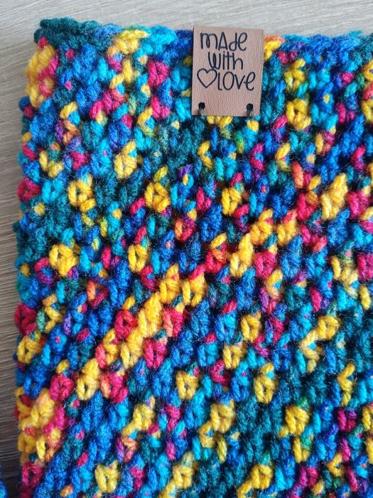 Komplet zestaw czapka smerfetka + komin handmade