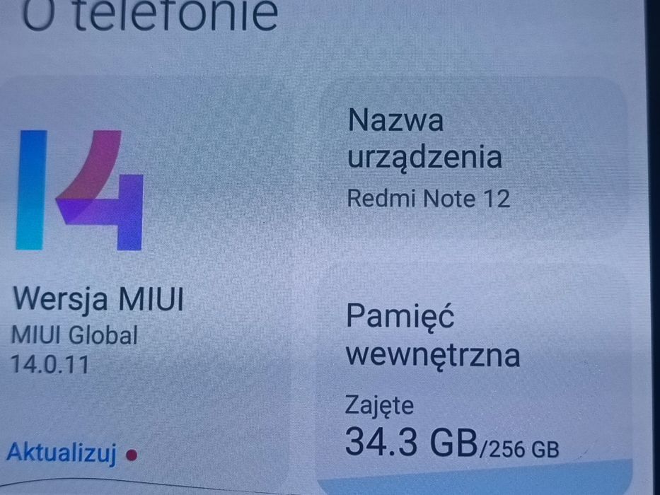 Telefon redmi note 12 błękitny