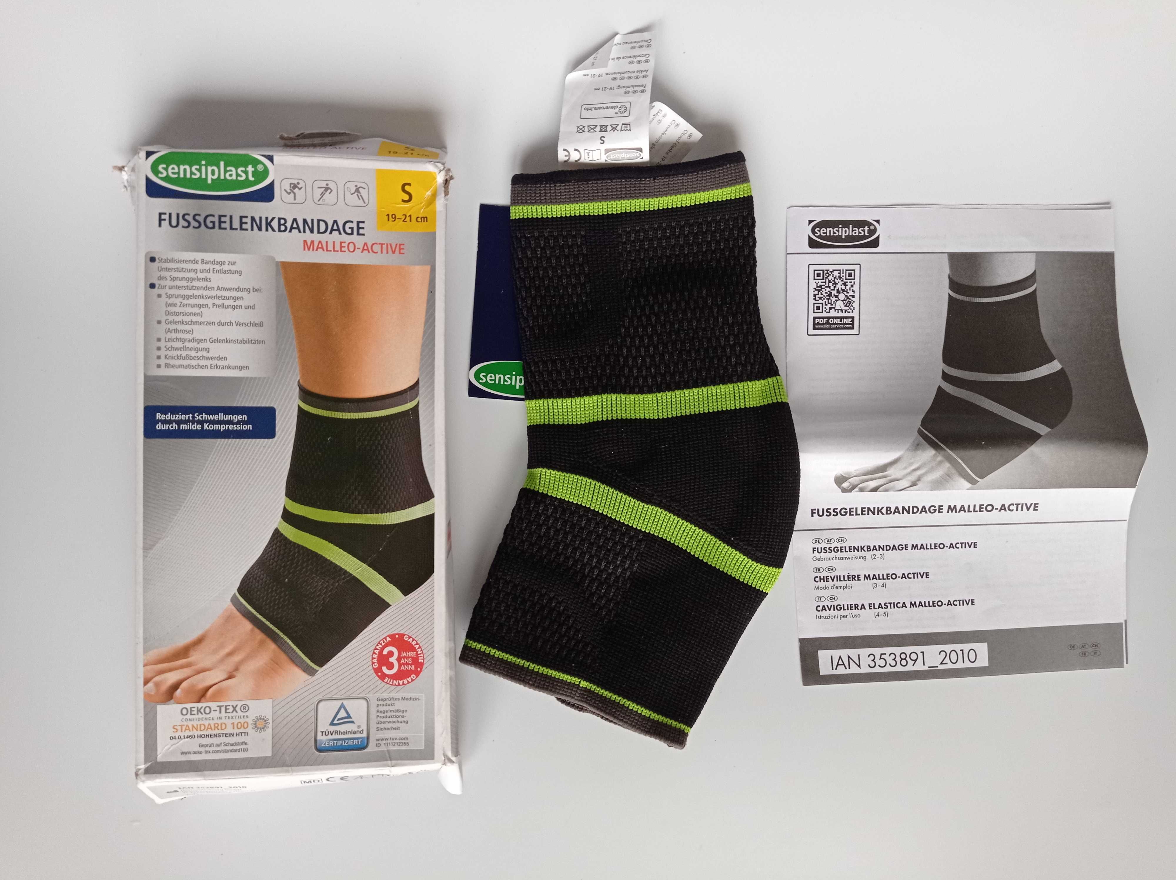 Бандаж щиколотки, голеностопного сустава Sensiplast Malleo Active, S