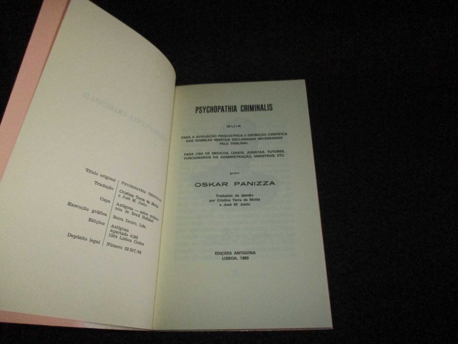 Livro Psychopathia Criminalis Oskar Panizza