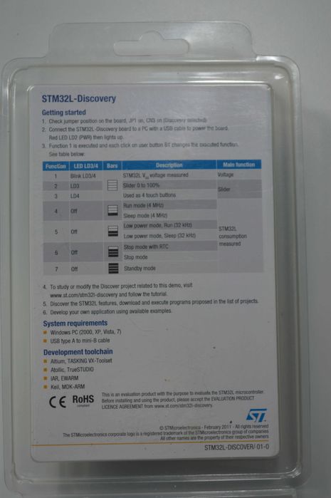 Отладочная плата STM32L DISCOVERY (микроконтроллер STM32L152R8T6)