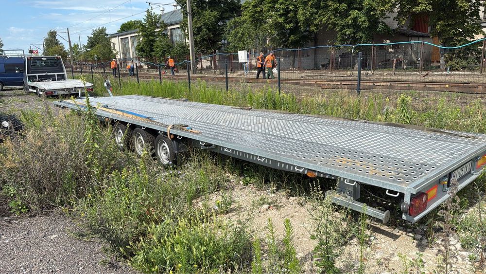 autolaweta, przyczepa laweta 8.5m na dwa samochody auta wynajem