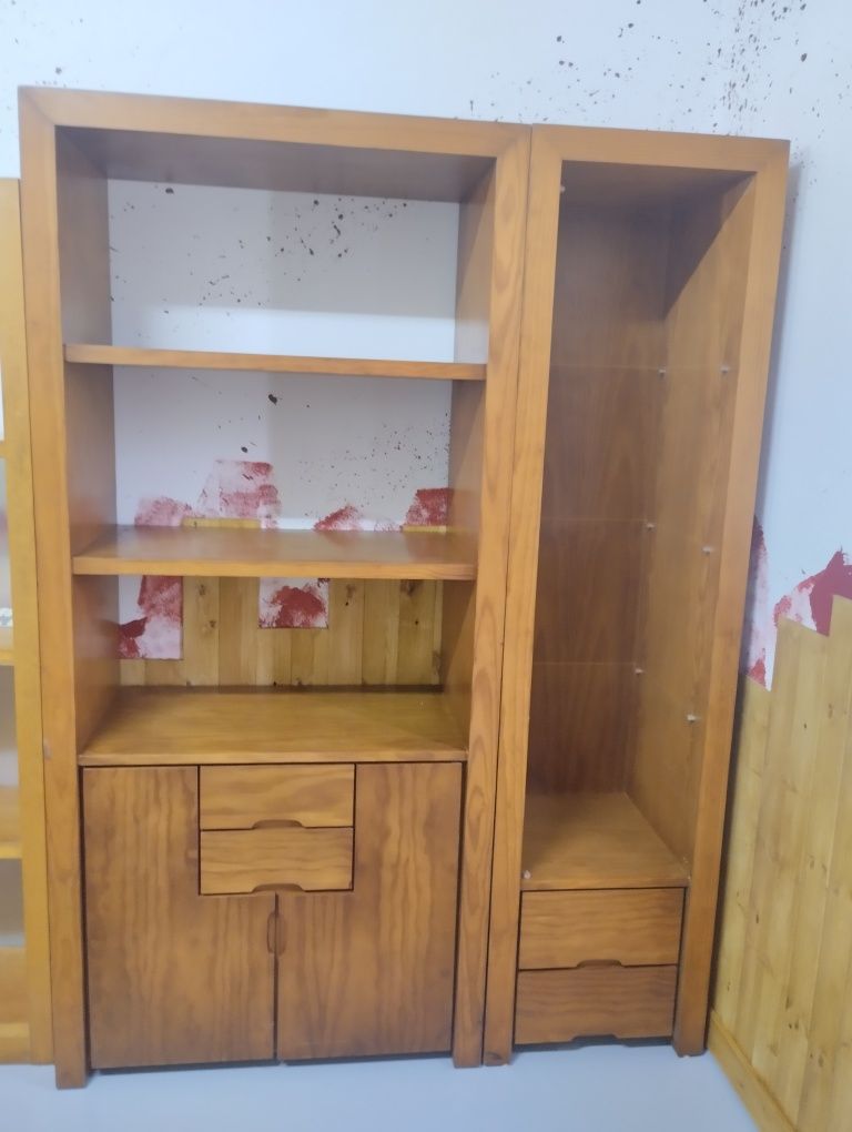 Móveis de sala em madeira maciça