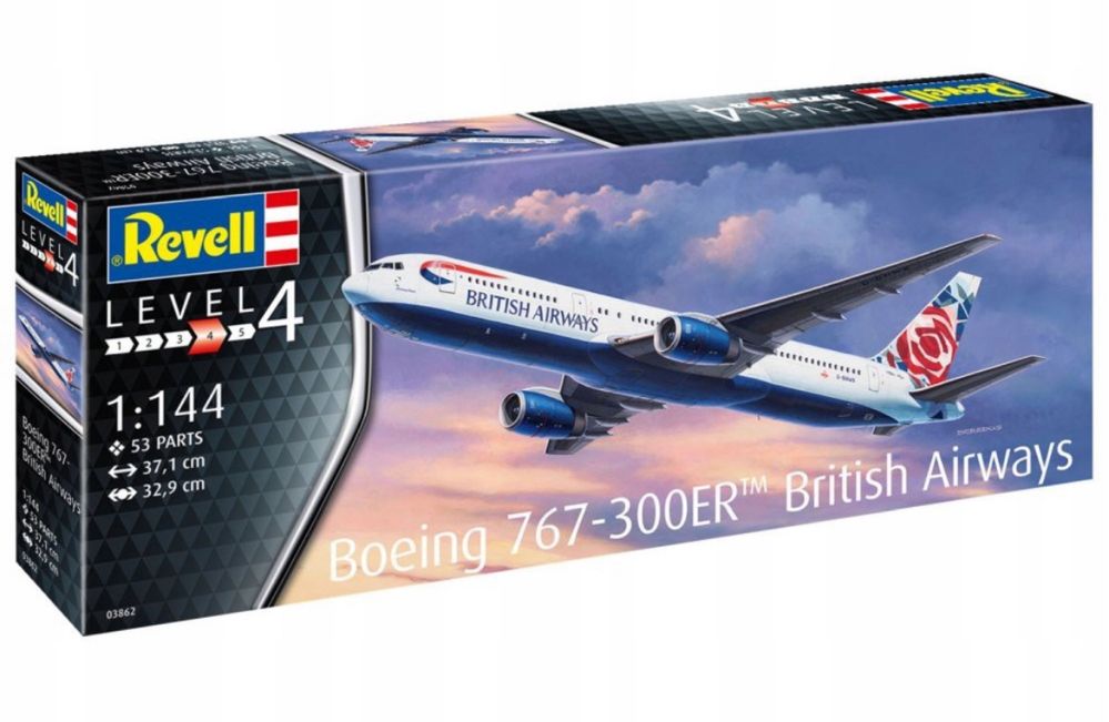 Model do sklejania Revell 03862 Samolot Boeing 767-300ER 1:144