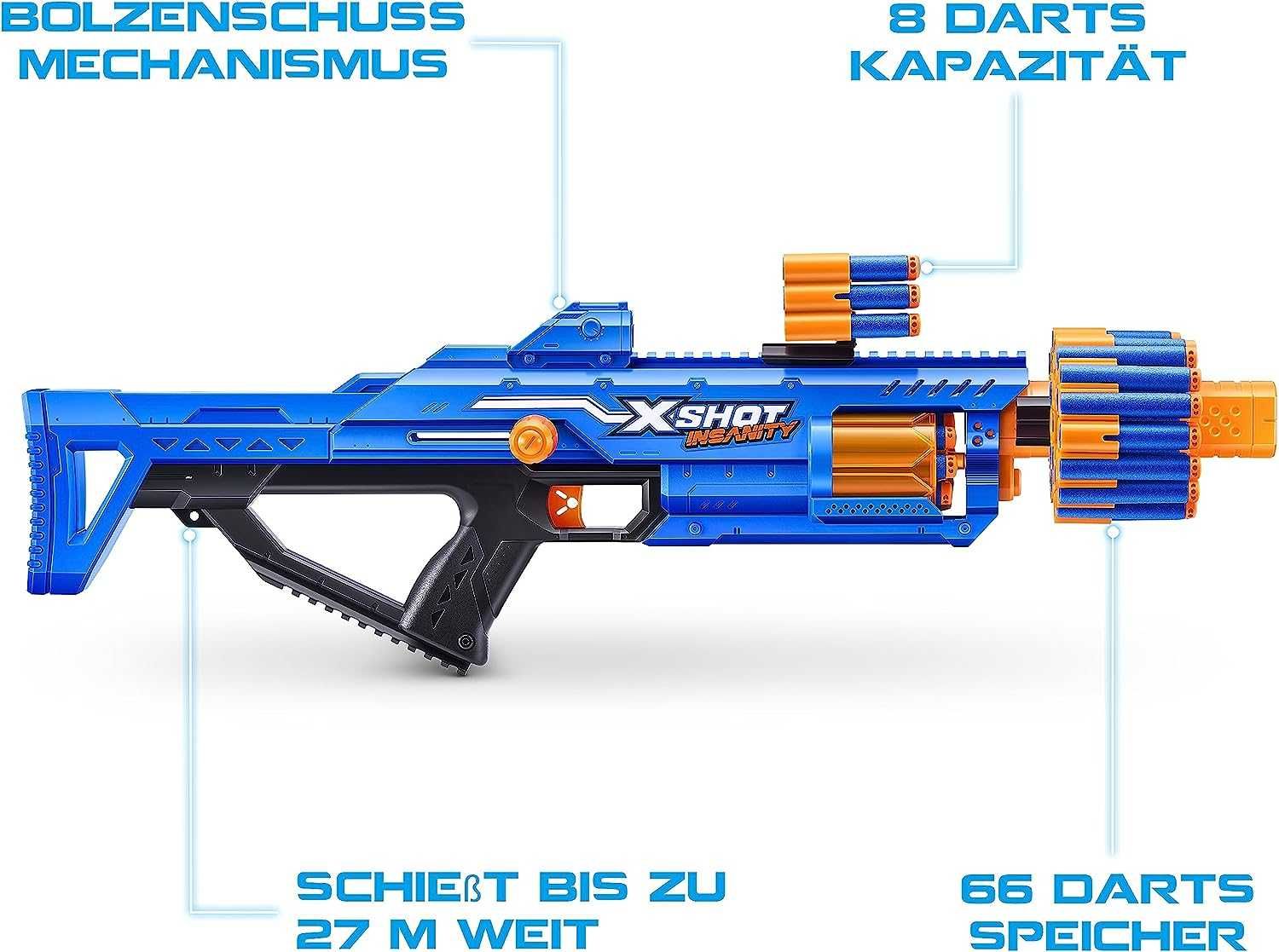 Бластер X-Shot Insanity Berzerko by ZURU та 48 пуль 36655