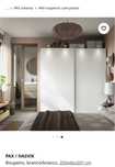 Roupeiro IKEA PAX / HASVIK branco, 200x66x201 cm