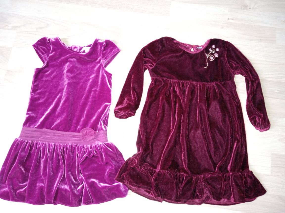 Dwie  śliczne sukienki dla dziewczynki