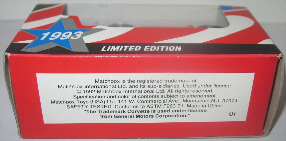 Matchbox - Chevrolet Corvette - Cooperstown (1993)