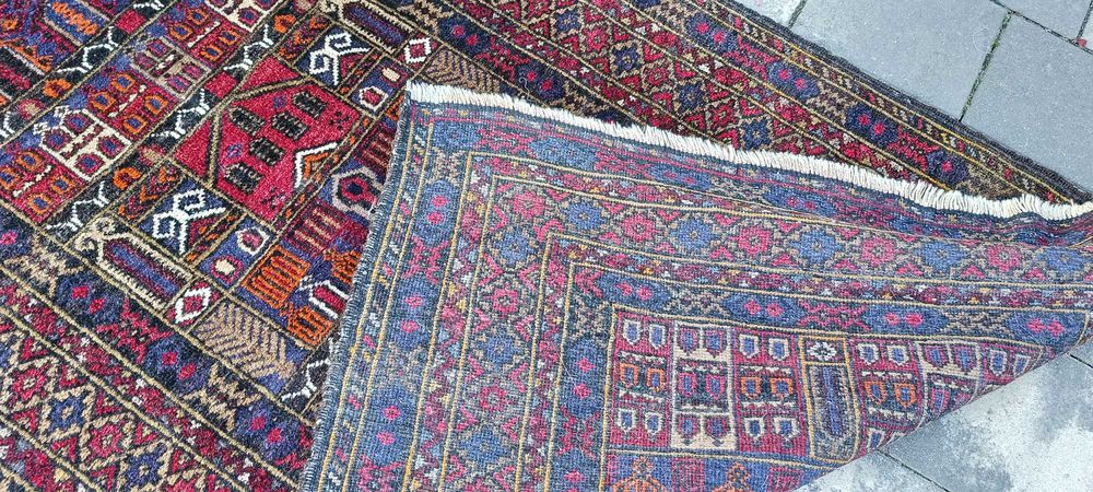 Afgański dywan wełniany tkany ręcznie 149 x 87 cm perski wełna Afgan