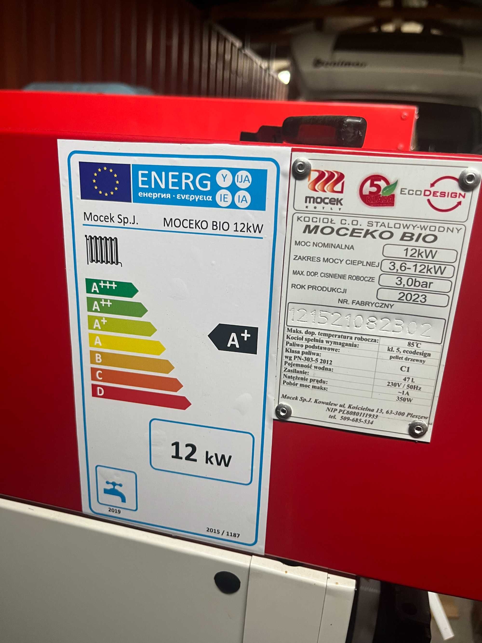 Kocioł na pellet piec Mocek bio 3-12 kw  super palnik ruszt do drewna