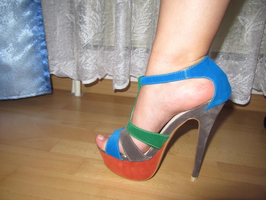 buty, sandały, kolorowe, r. 38