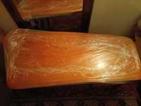 Duże biurko z drewna kauczukowego litego Vinotti Landbond