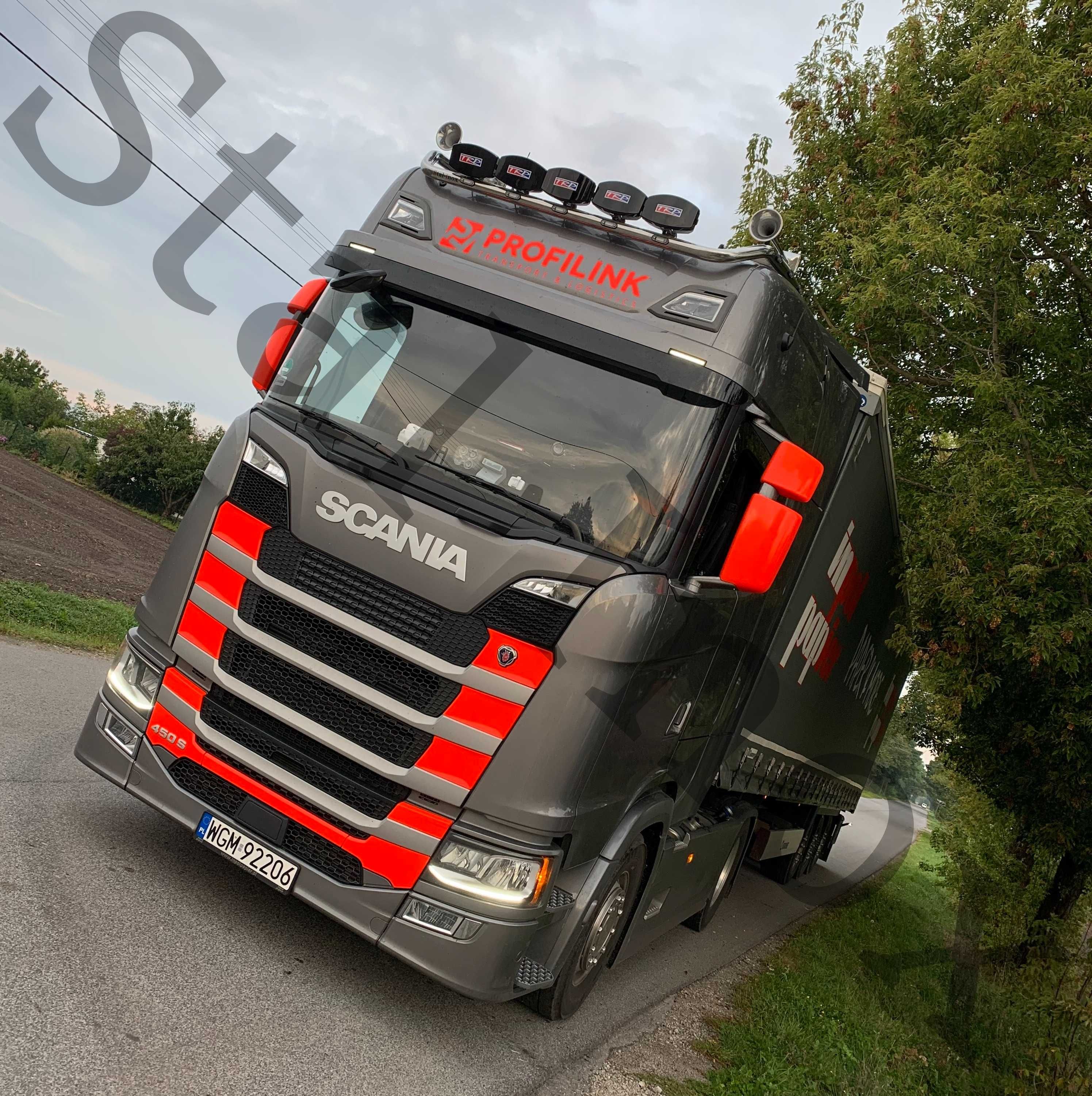 Orurowanie górne Scania S / R nowa stal nierdzewna poler, oświetlenie
