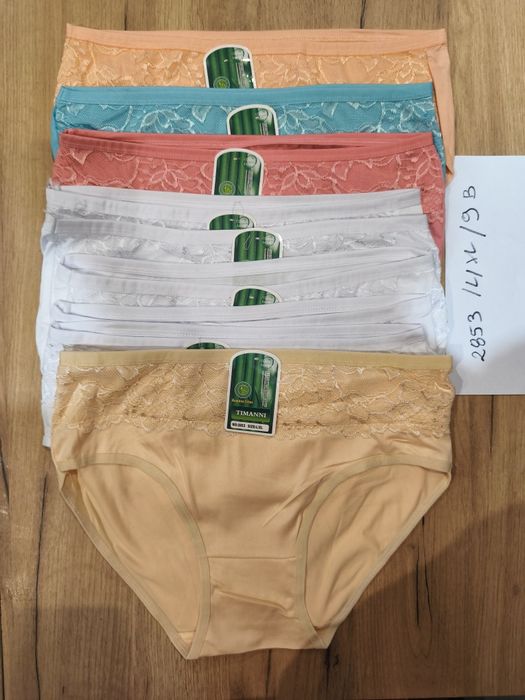 Majtki L/XL bambusowe figi damskie NOWE rozmiar L/XL x 9 sztuk