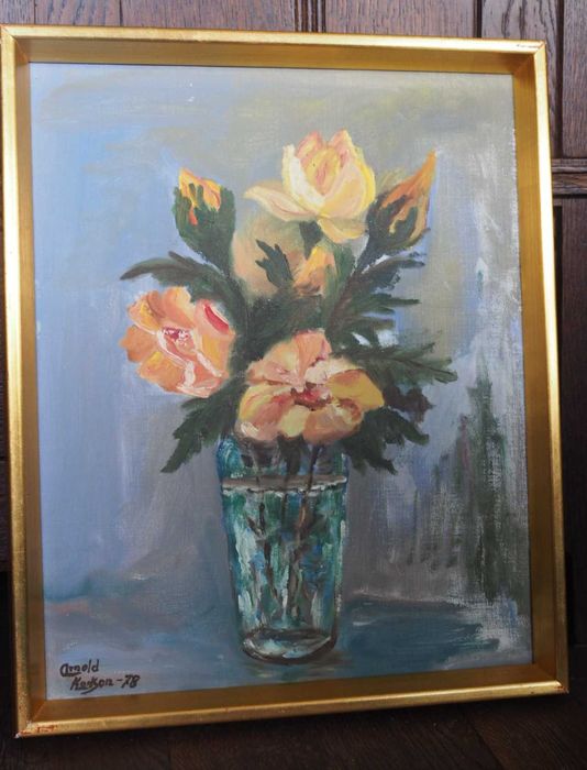 Sygnowany, ORYGINALNY obraz olejny od A. Karlsona, na płótnie. 1978r.