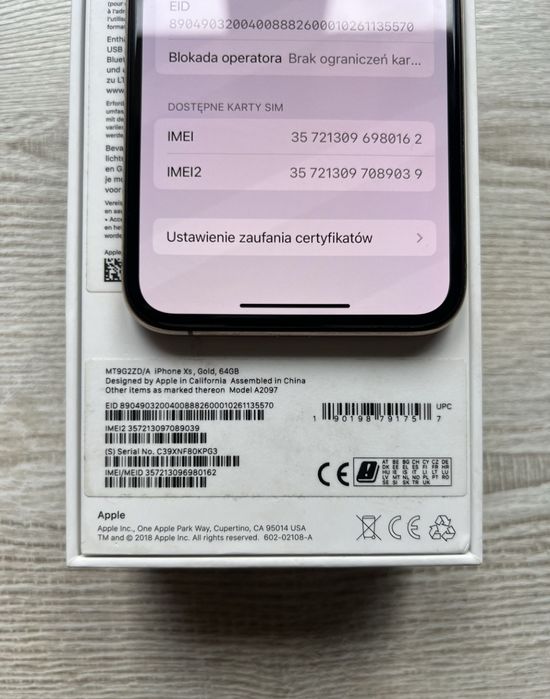iPhone xs 100% kondycji