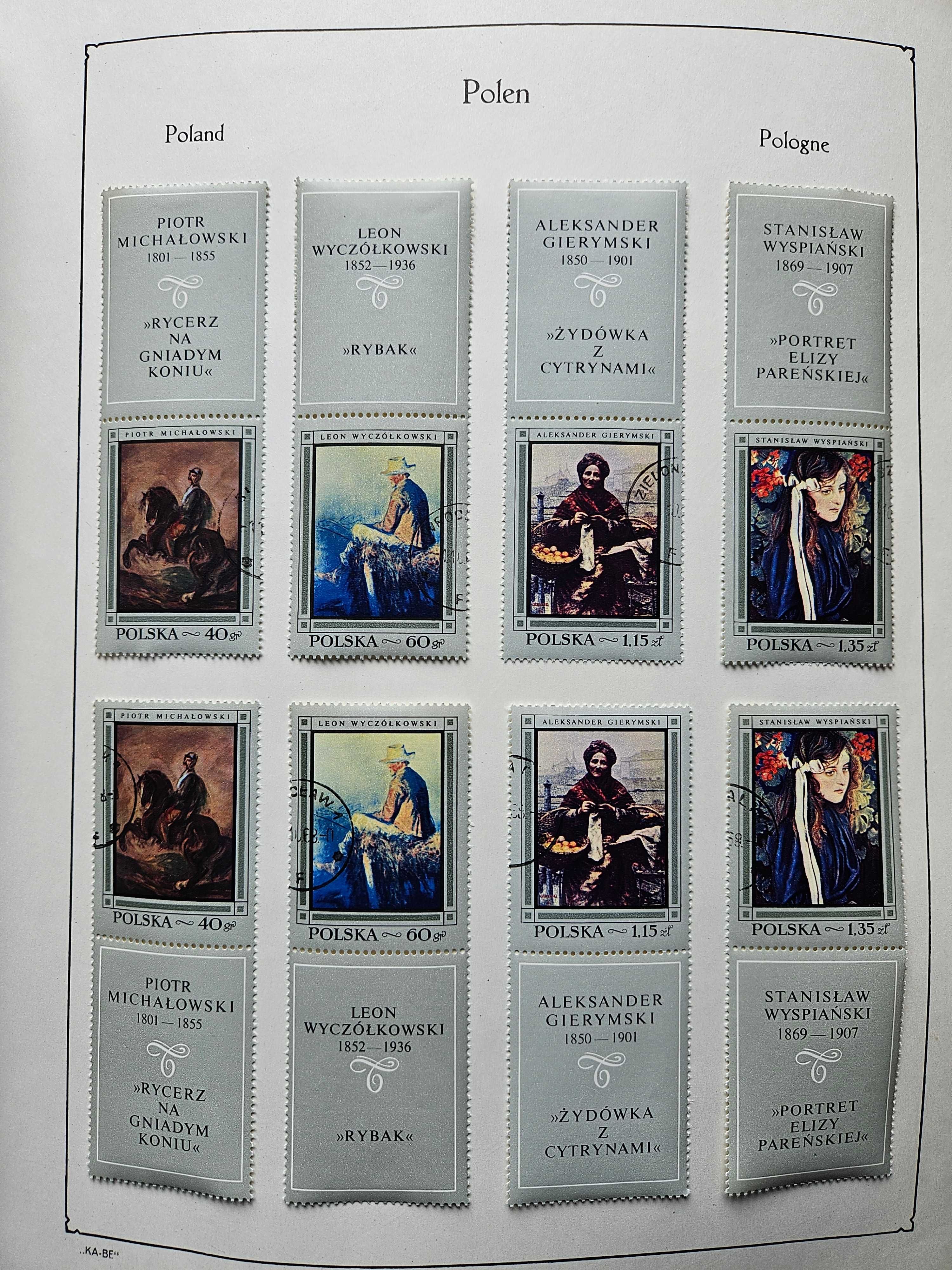 Klaser ze Znaczkami Polska KA-BE Album Zbiór z lat 1968/1976 Komplet