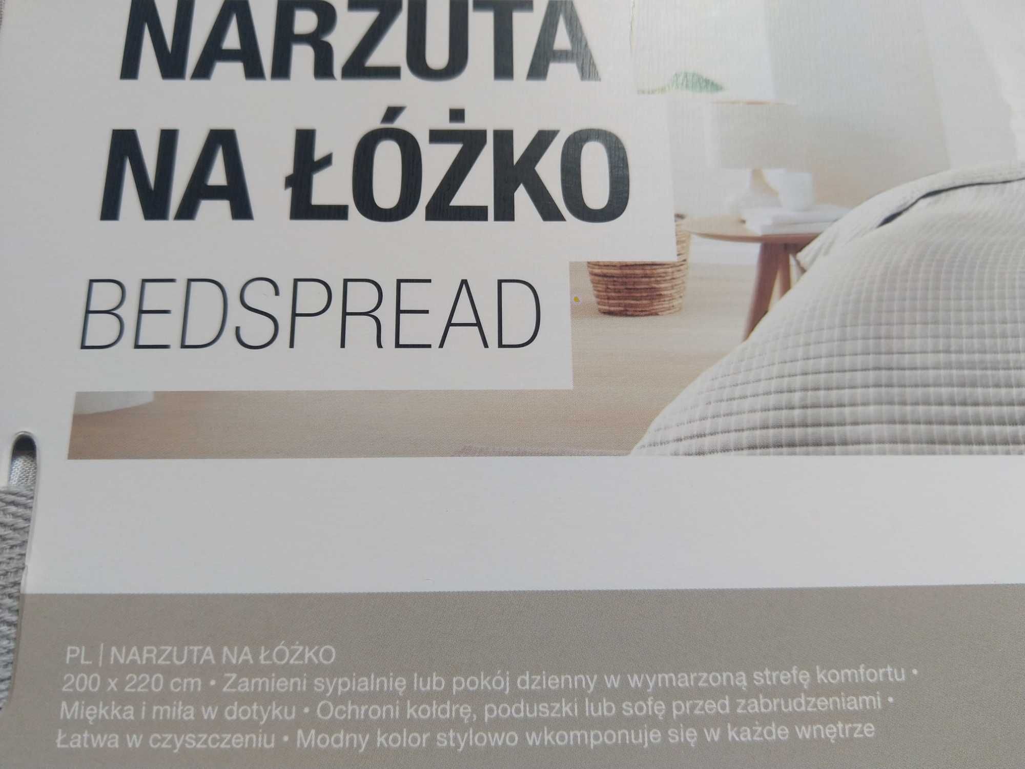 HIT Narzuta na łóżko kapa 220 x 200 model popiel jasny nr1 pikowany