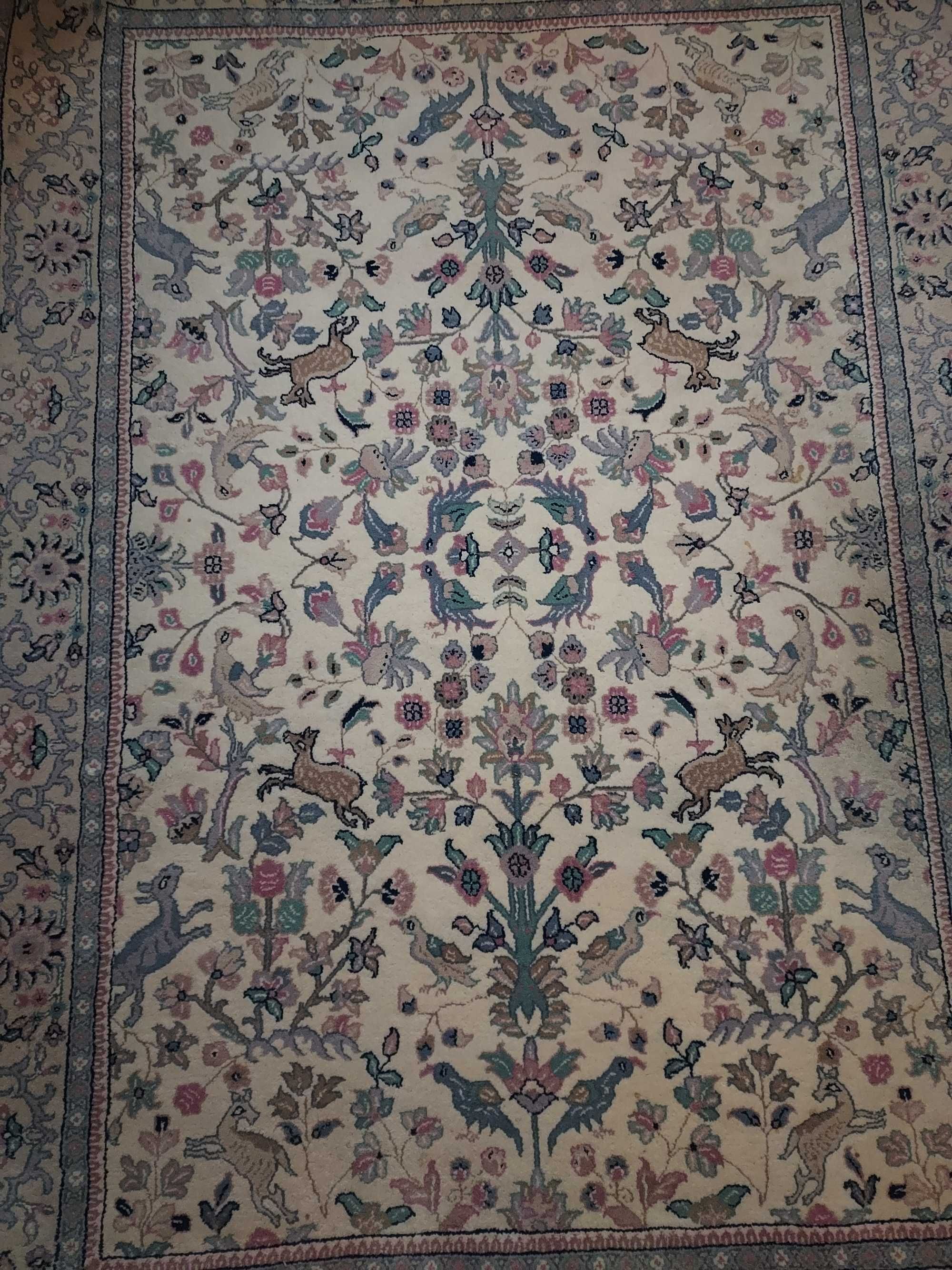 Duży ręcznie tkany wełniny dywan 242/172, ISFAHAN Perski