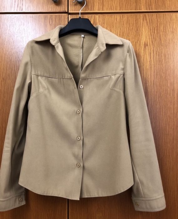 Casaco camisa bege