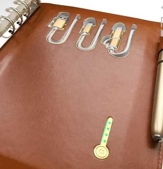 Блокнот, повербанк, USB флешка, зарядка. (Бизнес-органайзер AB BOOK)