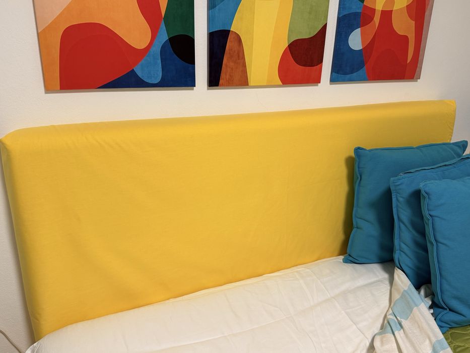 2 cabeceiras de cama imaculadas 140cm largura