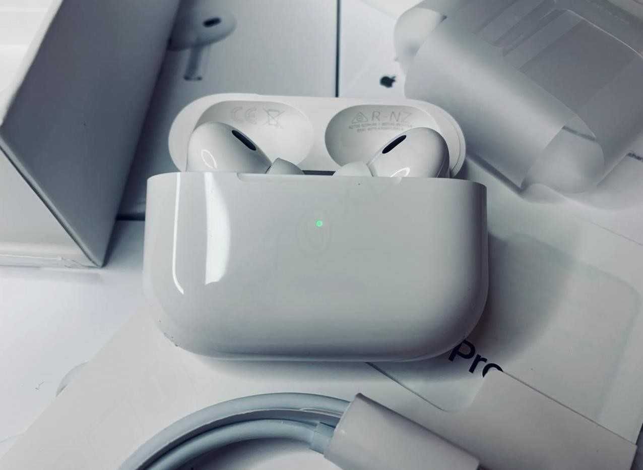 Топові Навушники AirPods pro Gen 2 з шумоподавлінням 1в1 +чохол