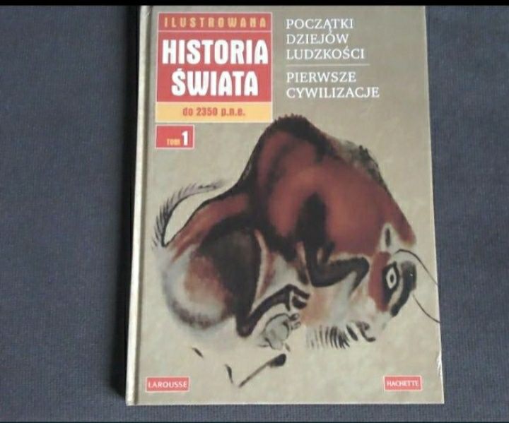 Dwa tomy Ilustrowanej historii świata" Larousse'a