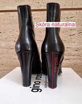 Botki Gino Rossi –skóra naturalna– rozmiar 39, obcas 10 cm, czarne