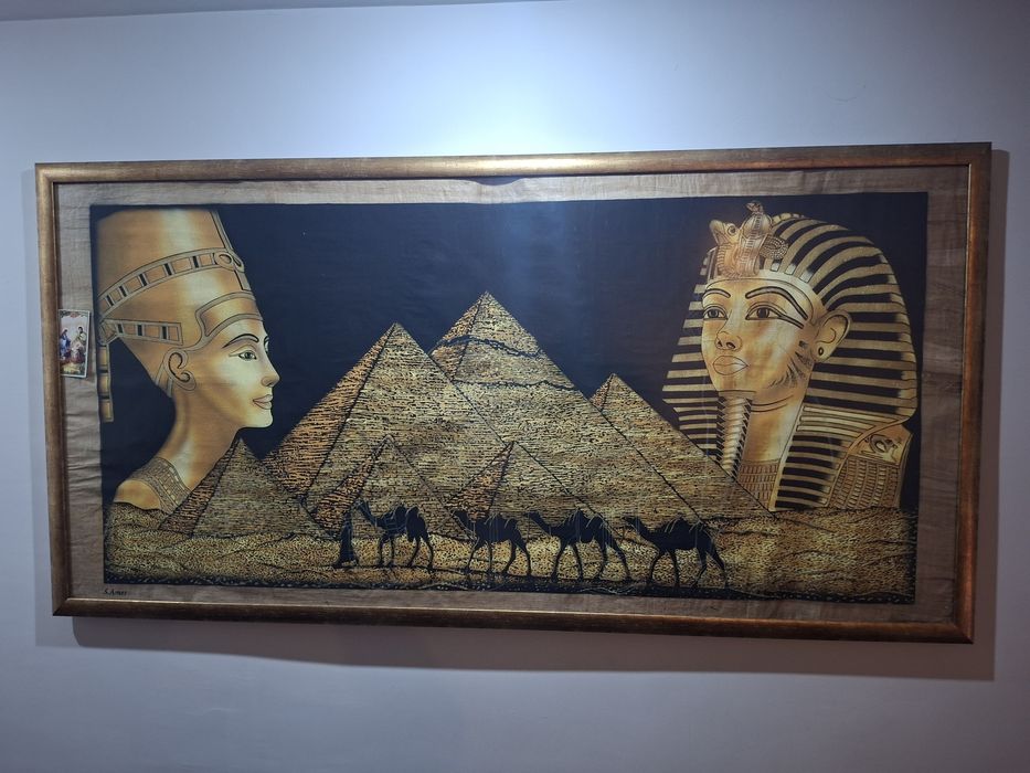 Obraz Egipski na papirusie oprawiony w ramce
